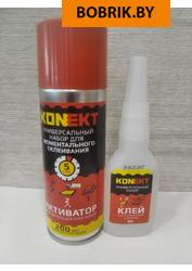 Суперклей KONEKT-100 двухкомпонентный (клей 100 г + отвердитель 400 мл)